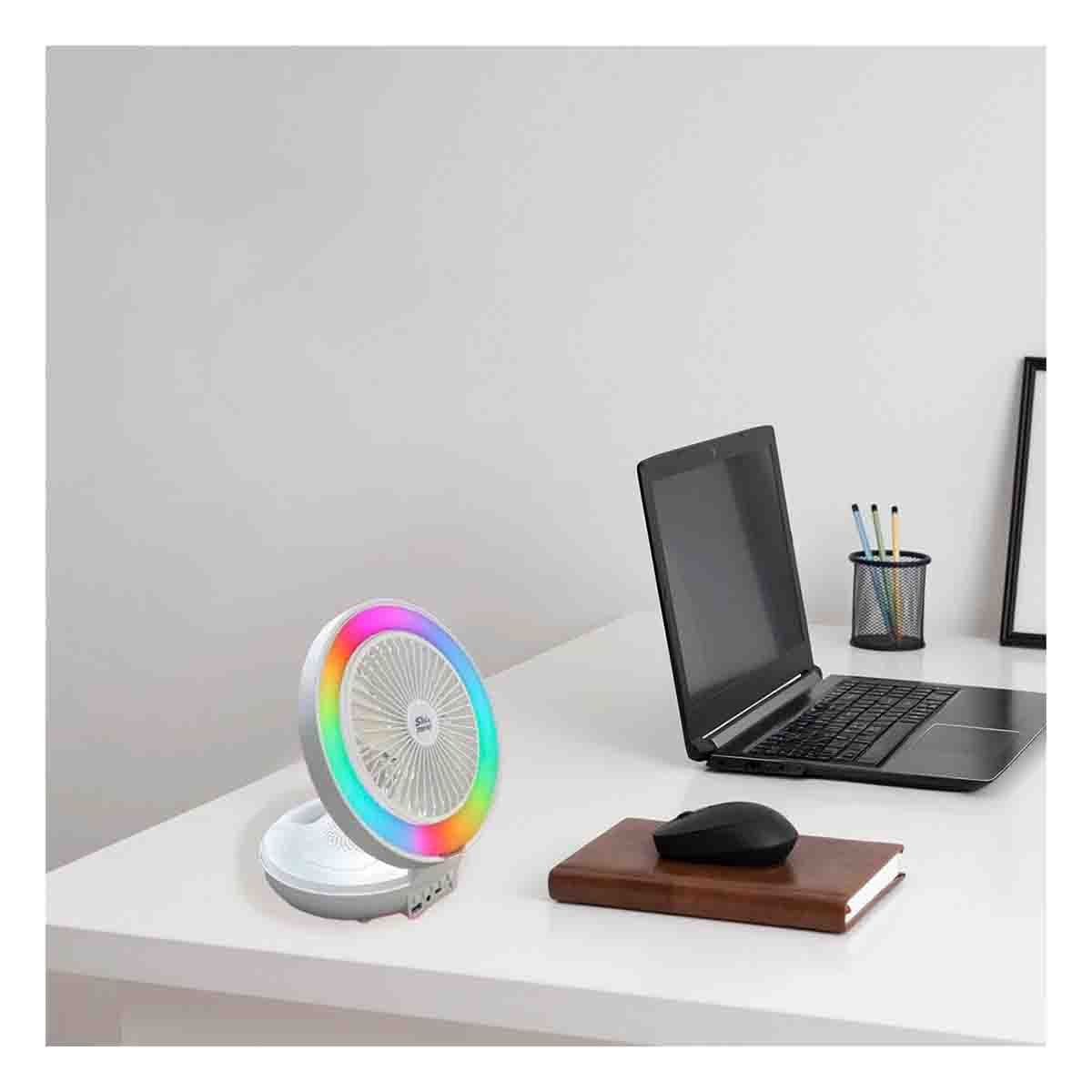 PACK2 LAMPARA RECARGABLE ROSADO SILENCIOSA CON BASE ESTABLE PARA SALA - 5