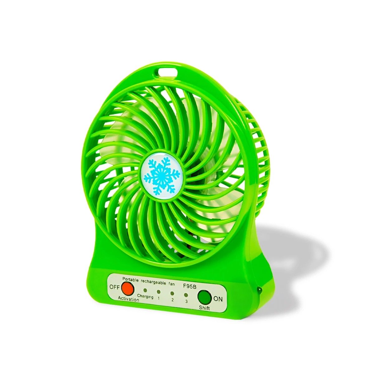 PACK12 REFRESCADOR MINI PORTATIL RECARGABLE VERDE LIGERO SILENCIOSO CON BASE Y+REGALO STICKER - 2