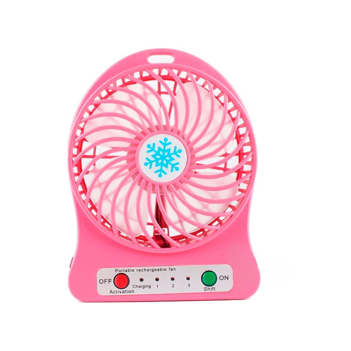PACK2 VENTILADOR DE MANO MINI RECARGABLE ROSADO PRACTICO Y LIGERO Y+REGALO STICKER - 2