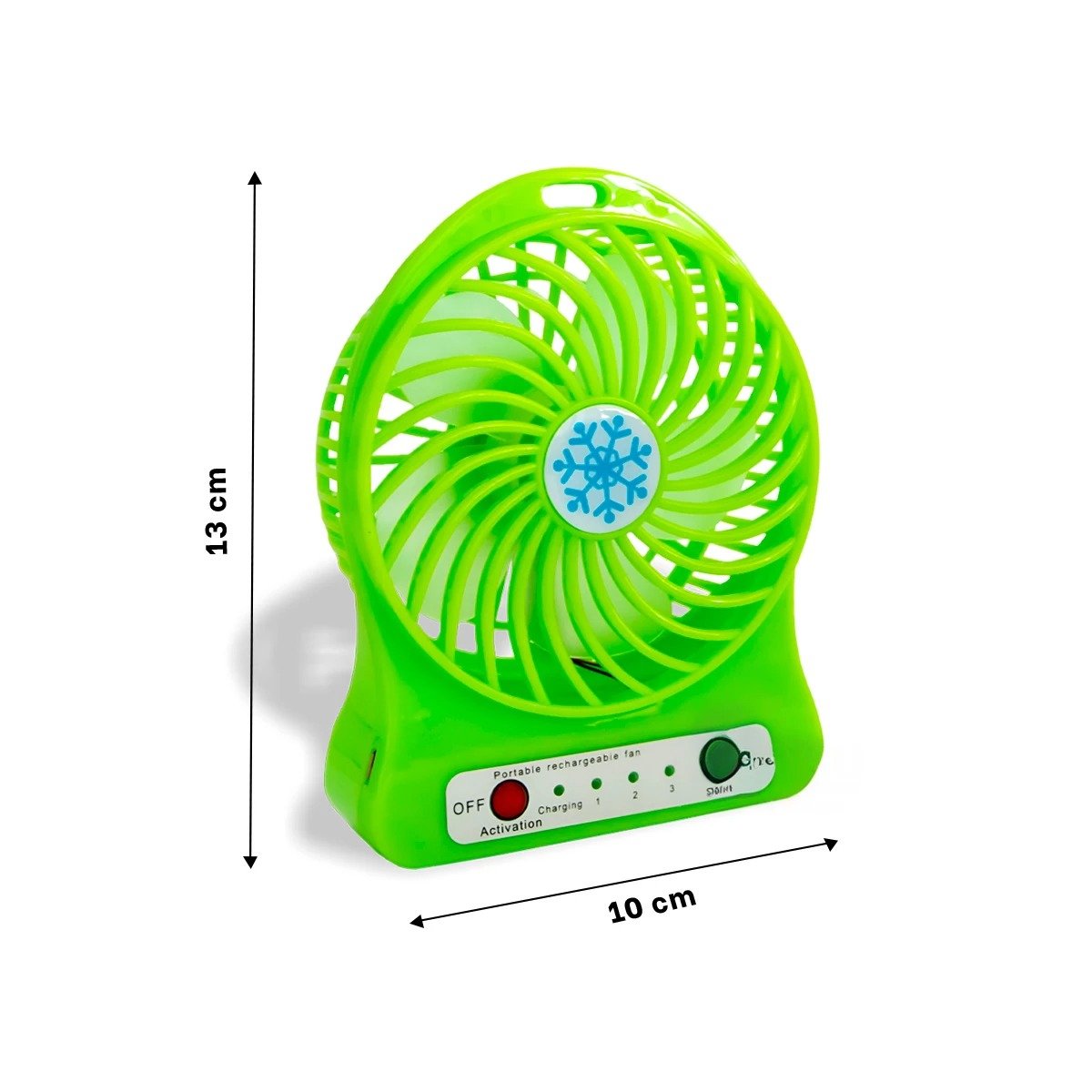 PACK2 AIREADOR MINI PORTATIL RECARGABLE VERDE COMPACTO MODERNO CON CARGA USB - 4