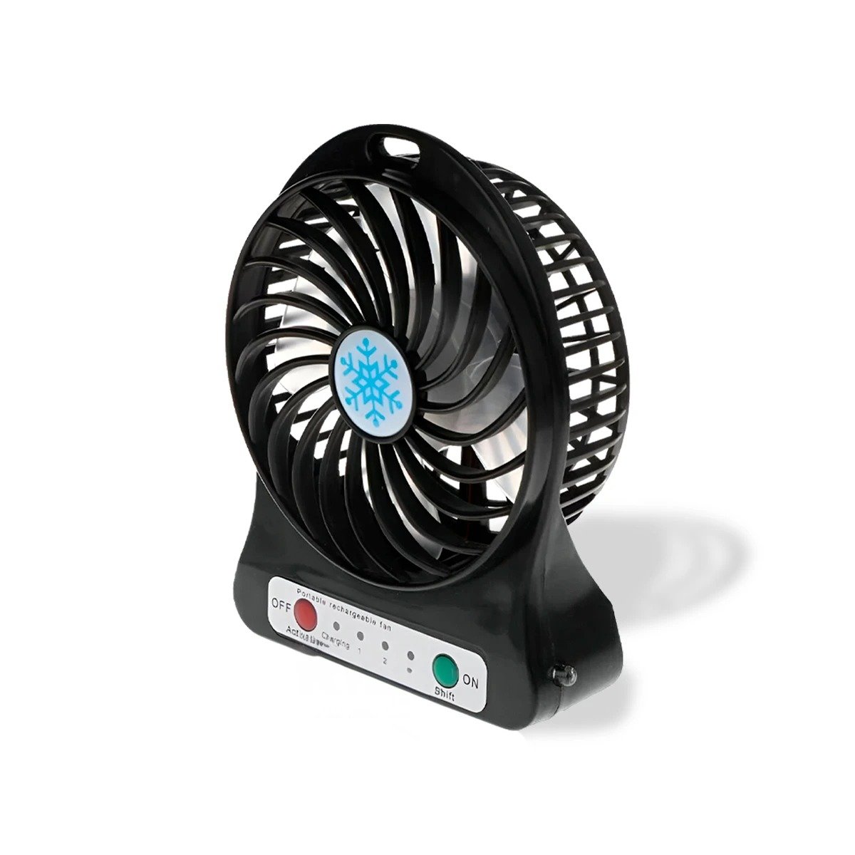 PACK2 BRISA MINI PORTATIL RECARGABLE NEGRO PRACTICO LIGERO CON BASE ESTABLE Y+REGALO STICKER - 2