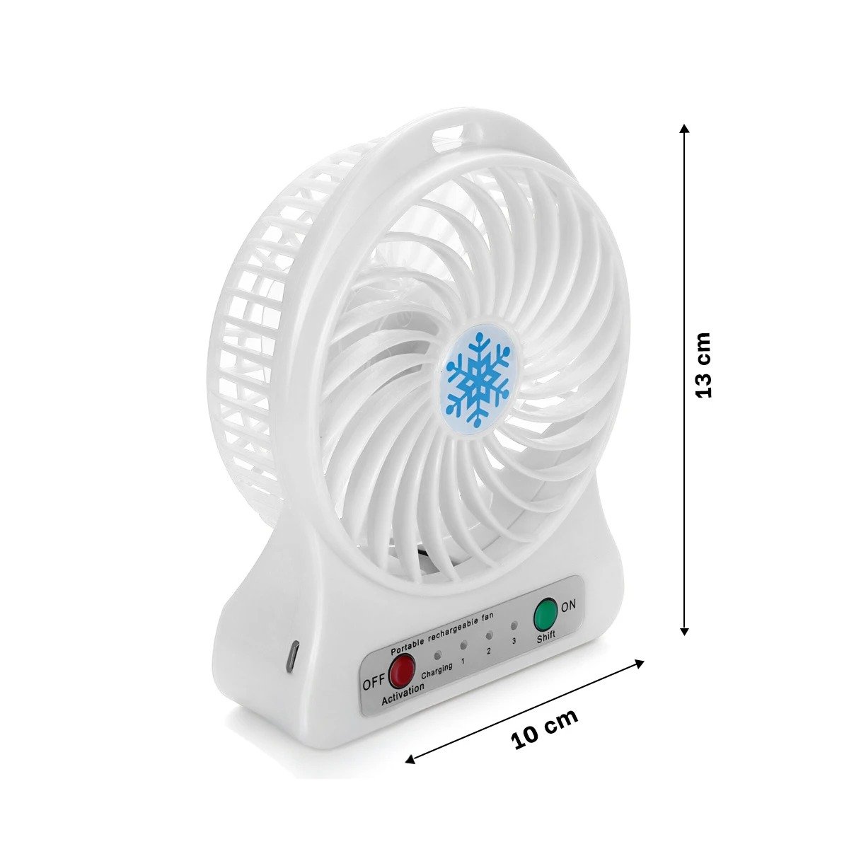 PACK4 ABANICO MINI PORTATIL RECARGABLE BLANCO MODERNO ERGONOMICO PARA ESCRITORIO Y+PAPEL REGALO - 4
