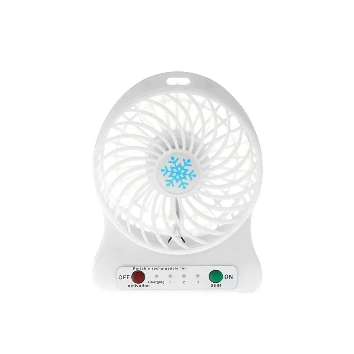 PACK6 VENTILADOR MINI PORTATIL RECARGABLE BLANCO PRACTICO LIGERO Y+REGALO STICKER - 2