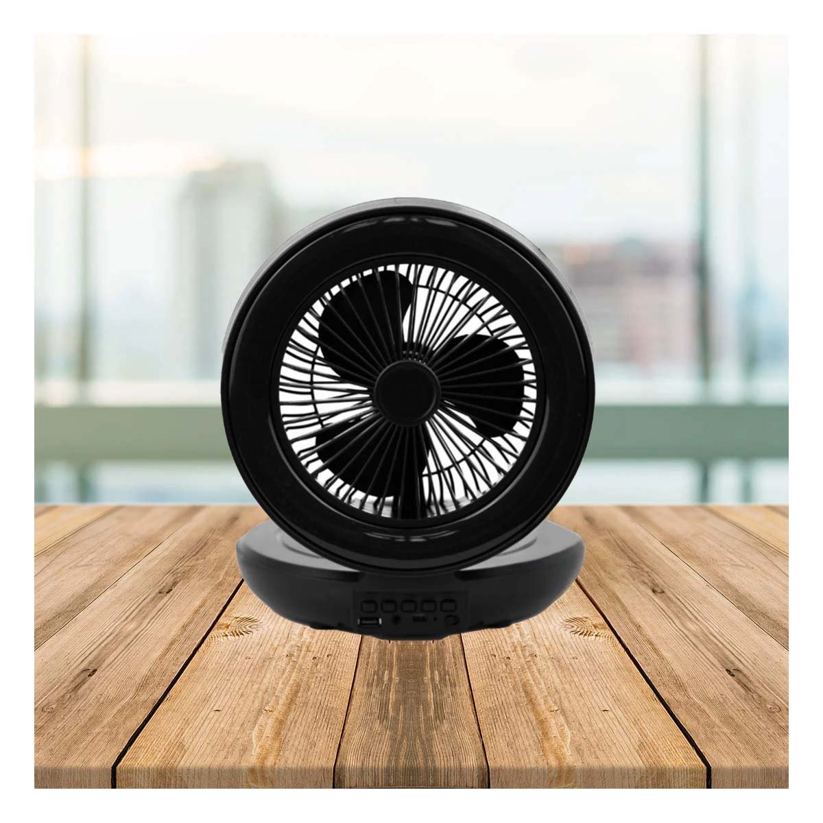 PACK2 EQUIPO SONIDO CON VENTILADOR INCORPORADO NEGRO INALAMBRICO POTENTE Y+PAPEL REGALO - 2