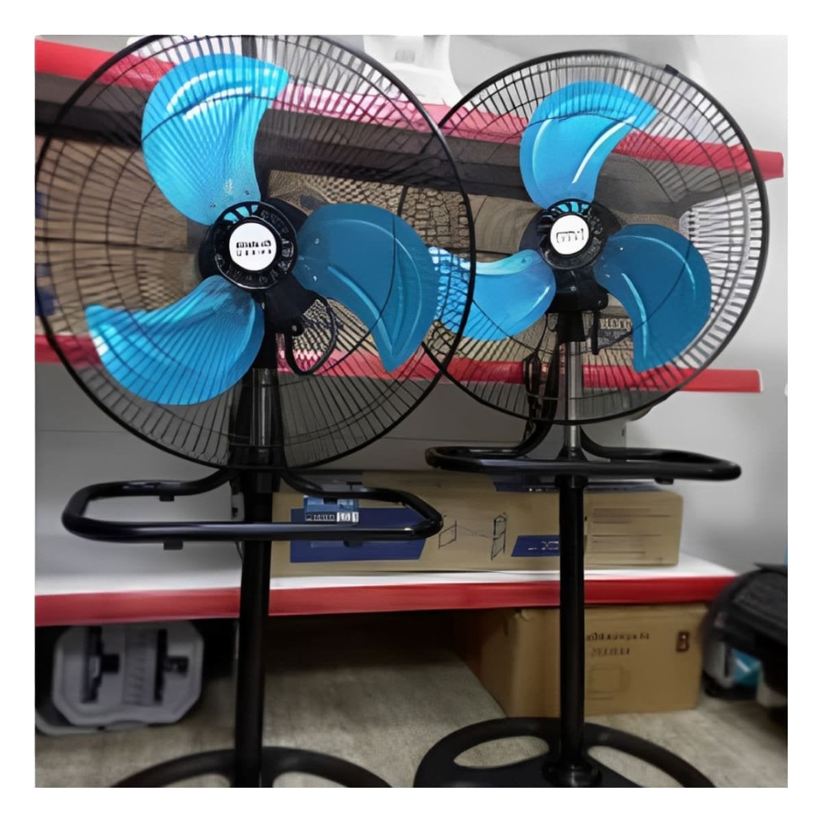 REFRESCADOR ELECTRICO 18PULG NEGRO CON AZUL POTENTE PARA HOGAR Y+LIGAS REGALO - 2