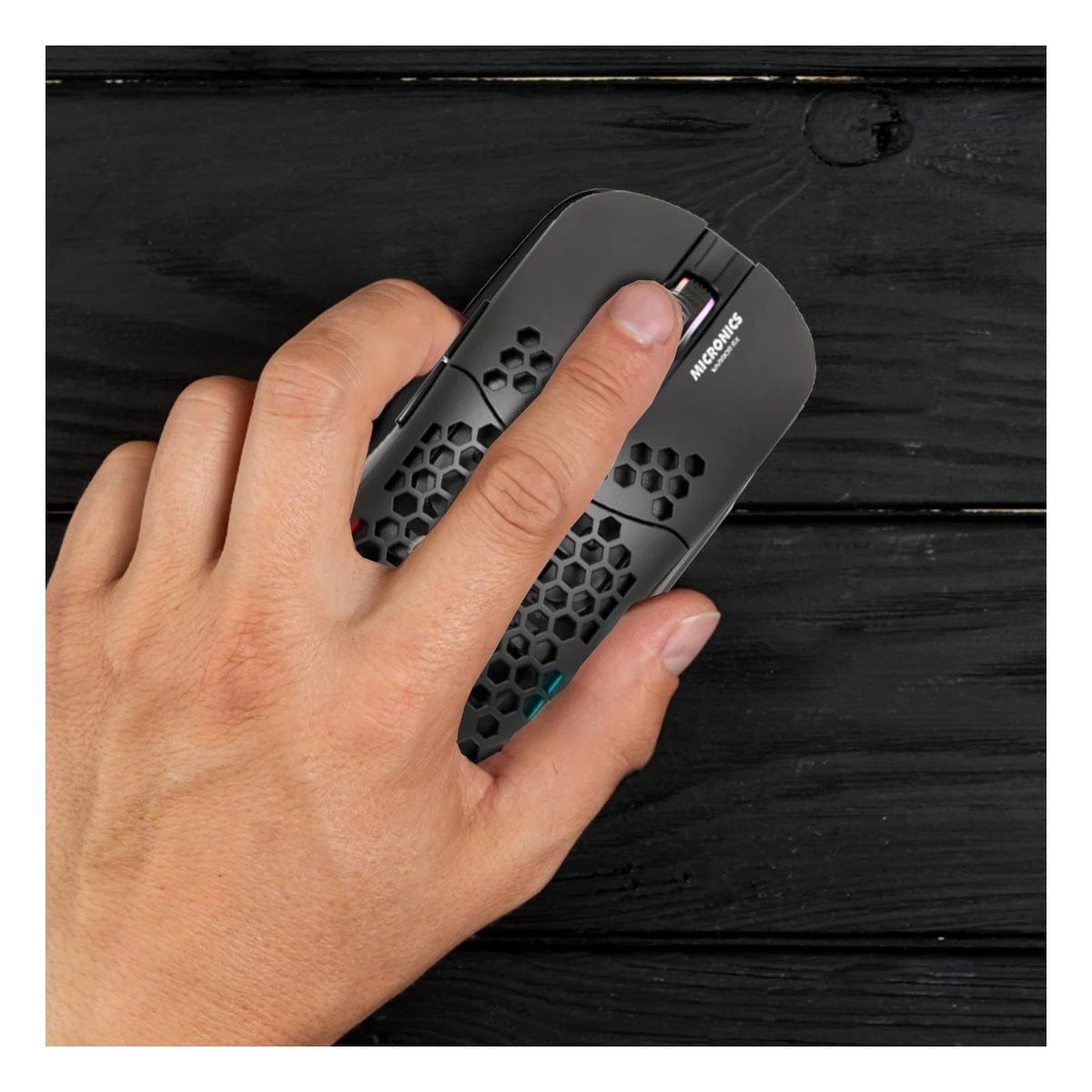 PACK2 DISPOSITIVO GAMER MICRONICS WARRIOR NEGRO PARA JUEGOS CON TACTO FIRME - 5
