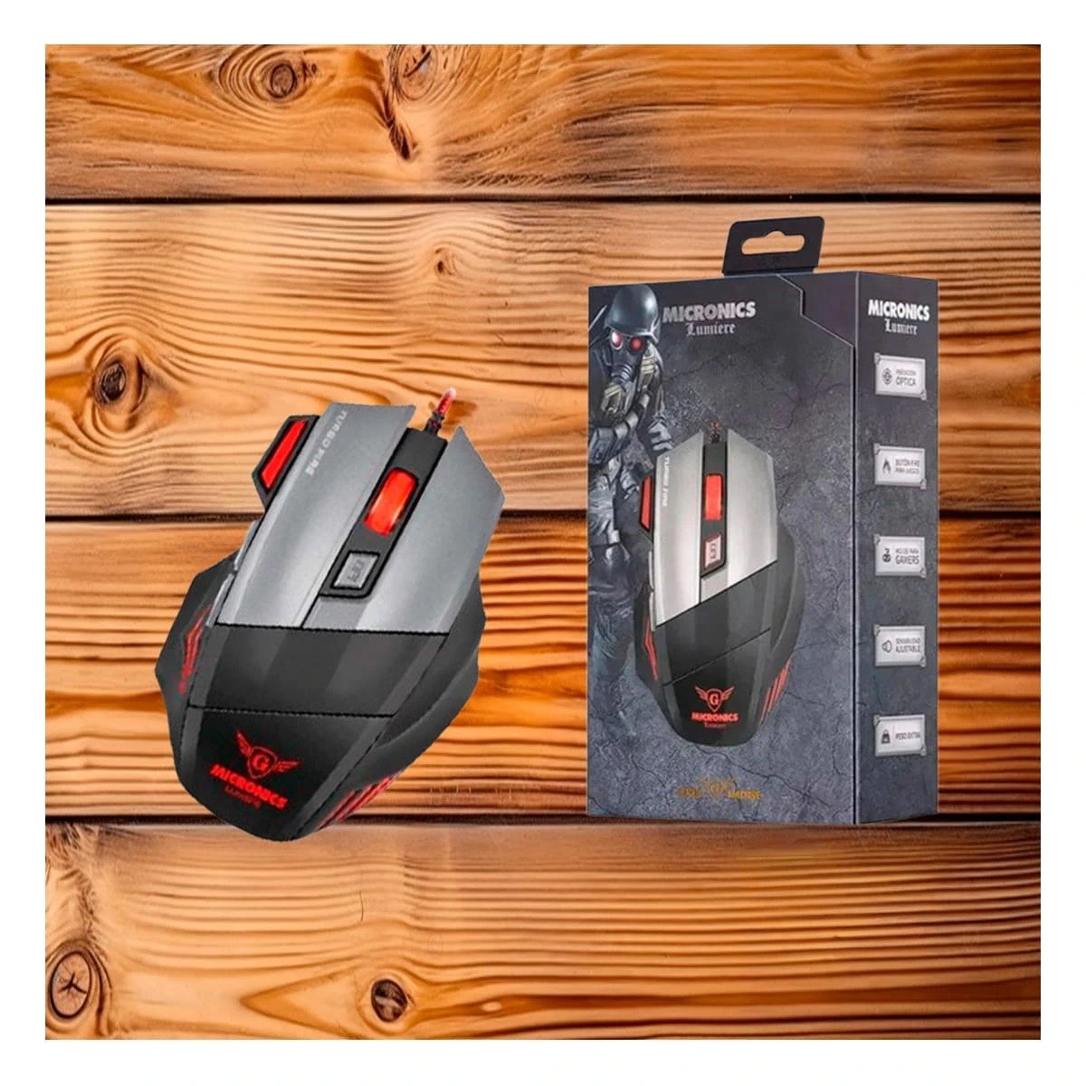 ACCESORIO GAMER LUMIERE NEGRO PARA PC GAMER CON ESTRUCTURA Y+POST IT - 2