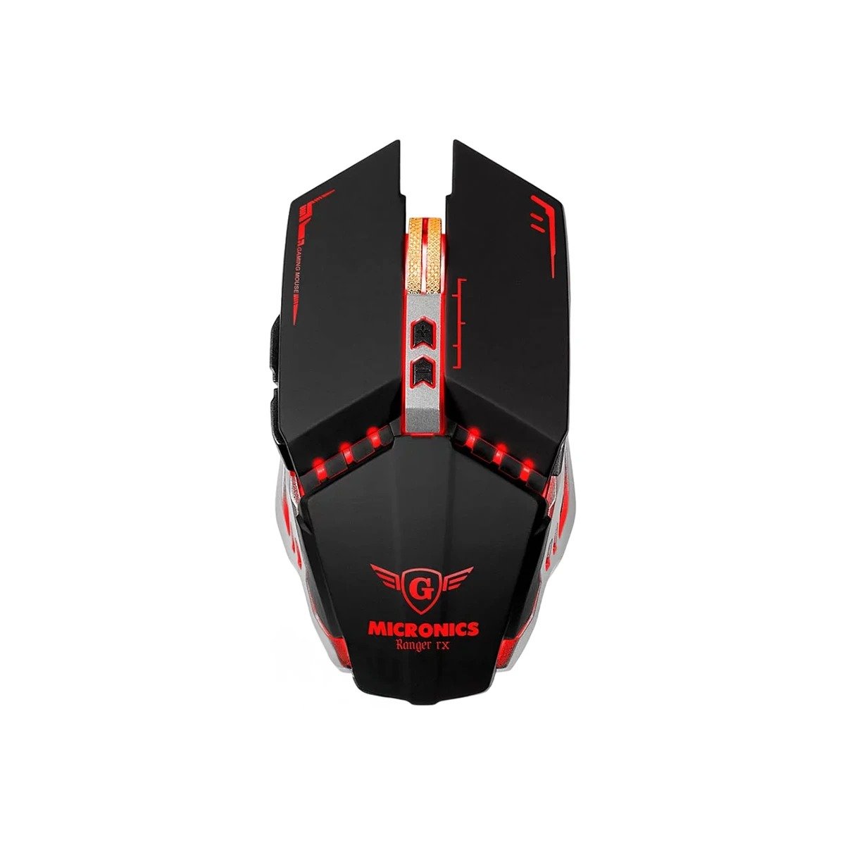 PACK2 RATON GAMER RANGERX NEGRO PARA PC CON DISENO DE GENERACION Y+REGALO STICKER - 2