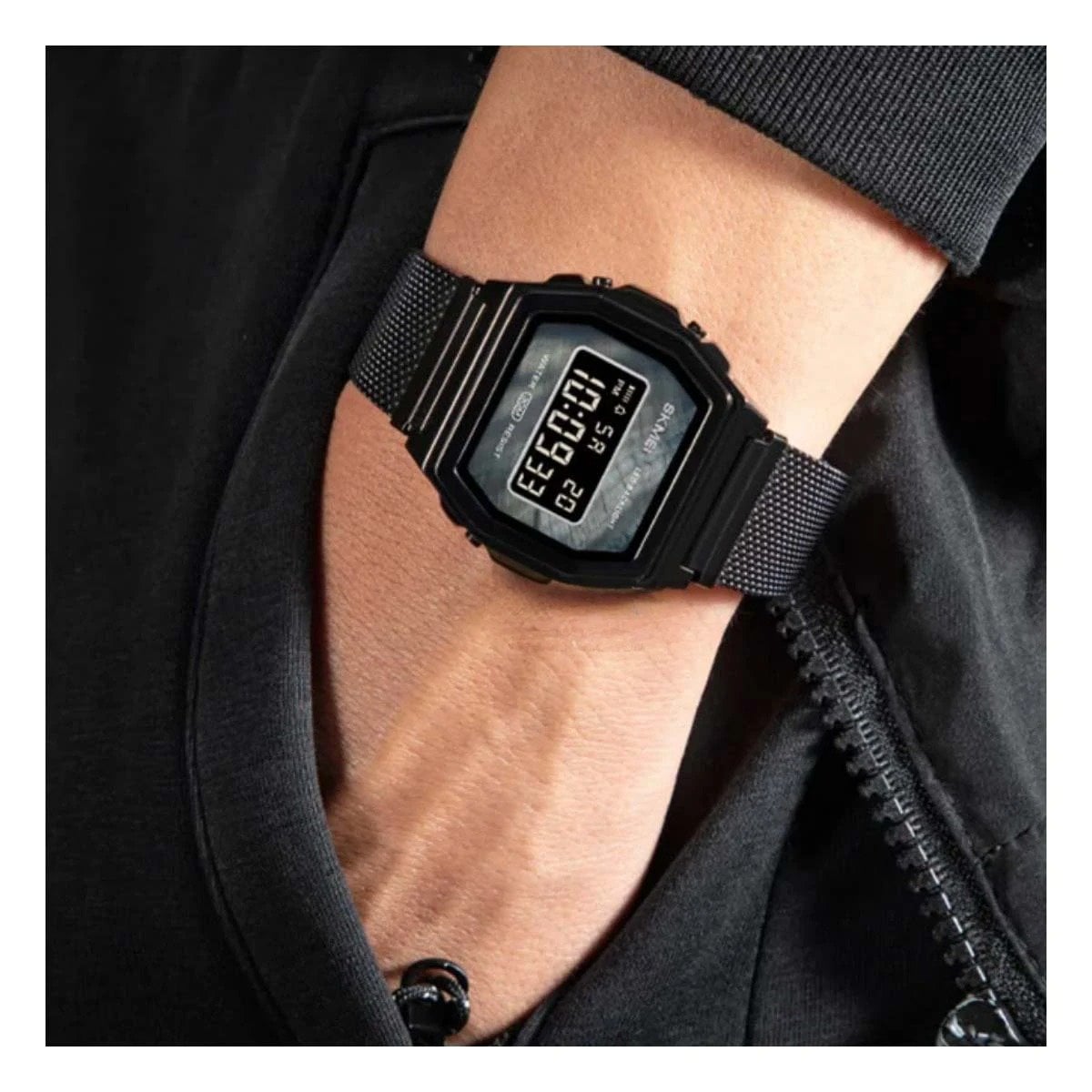 PACK4 TEMPORIZADOR SKMEI NEGRO CASUAL DEPORTIVO PARA HOMBRE ACTIVO - 3