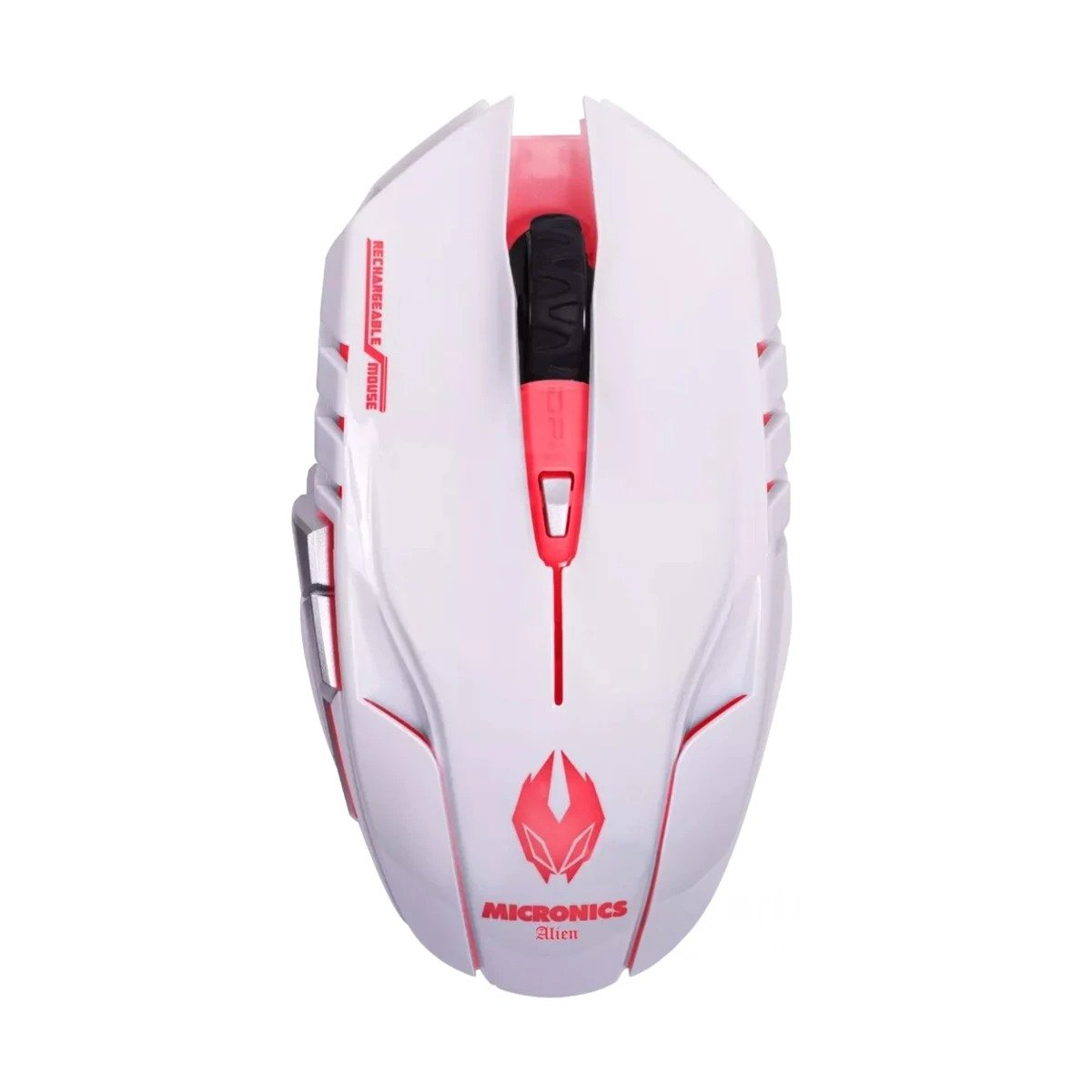 PACK2 RATON GAMER ALIEN BLANCO PARA PC CON DISENO DE GENERACION NUEVA Y+REGALO STICKER - 2