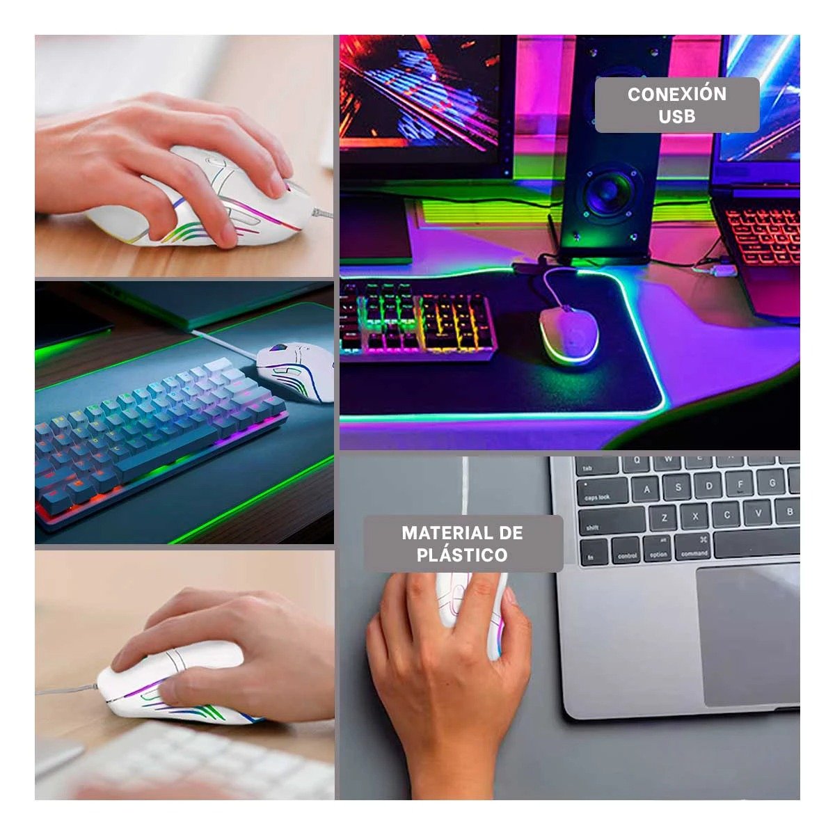 PACK4 DISPOSITIVO GAMER STINGRAY BLANCO PARA LAPTOP CON RESPUESTA VELOZ Y+REGALO STICKER - 2