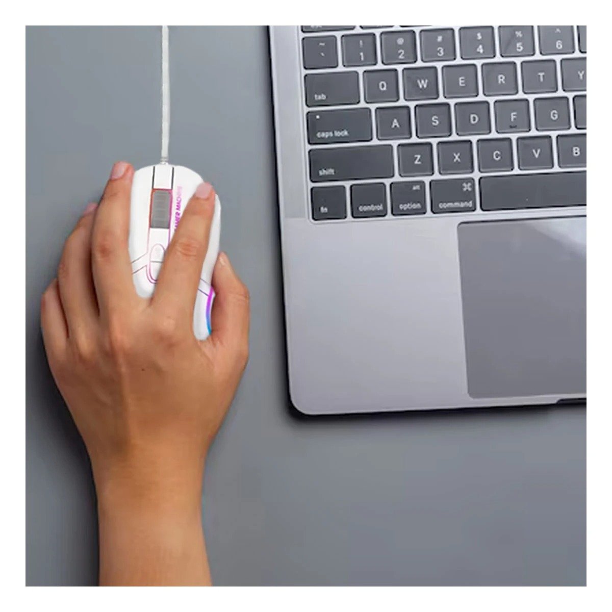 PACK4 DISPOSITIVO GAMER STINGRAY BLANCO PARA LAPTOP CON RESPUESTA VELOZ Y+REGALO STICKER - 5