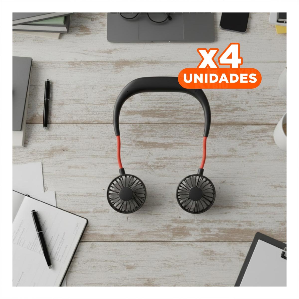 PACK4 MODULO RECARGABLE PARA CUELLO FLEXIBLE NEGRO CON DISENO COMPACTO - 1