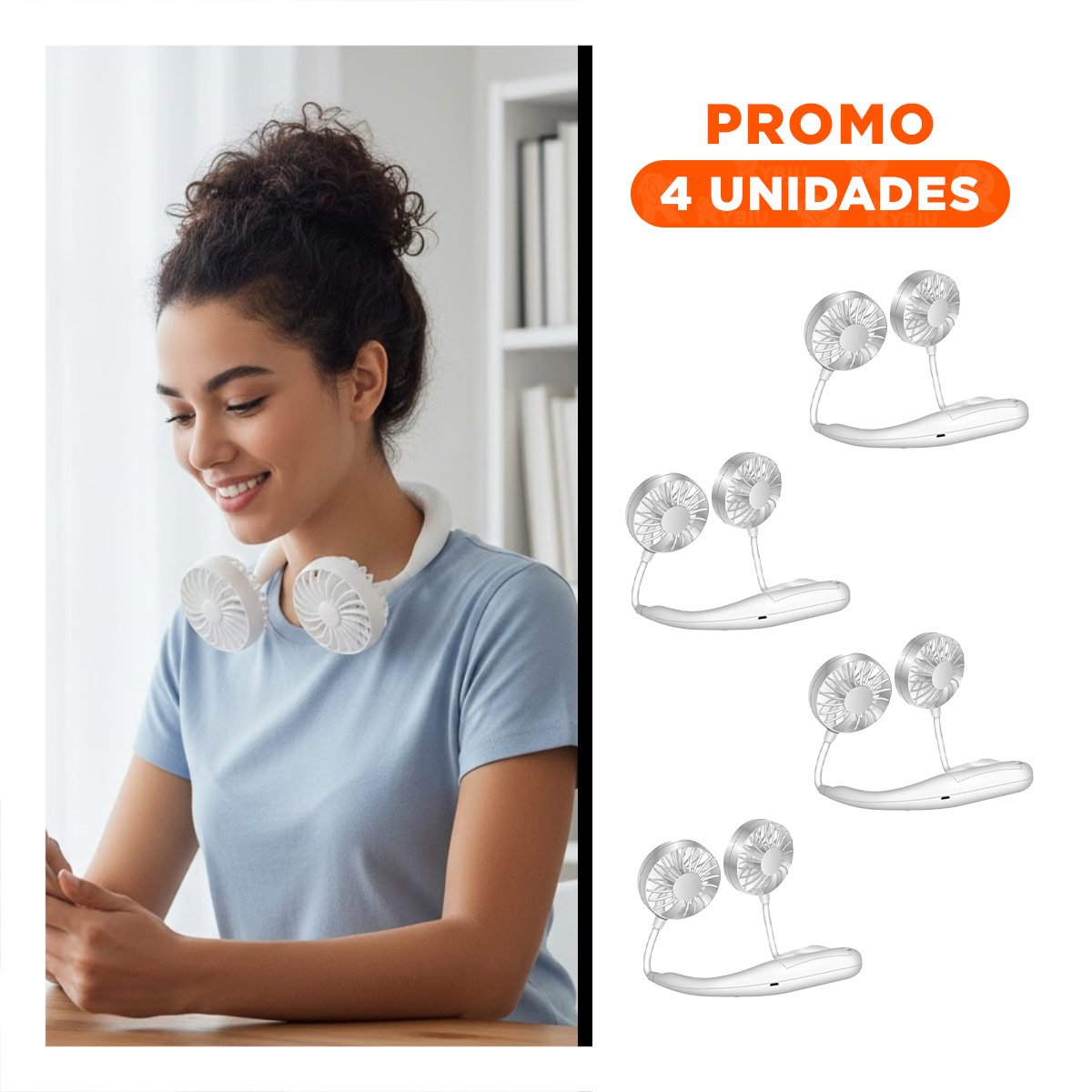 PACK4 MODULO FLEXIBLE RECARGABLE BLANCO PARA CUELLO CON AJUSTE COMODO Y+REGALO STICKER - 1