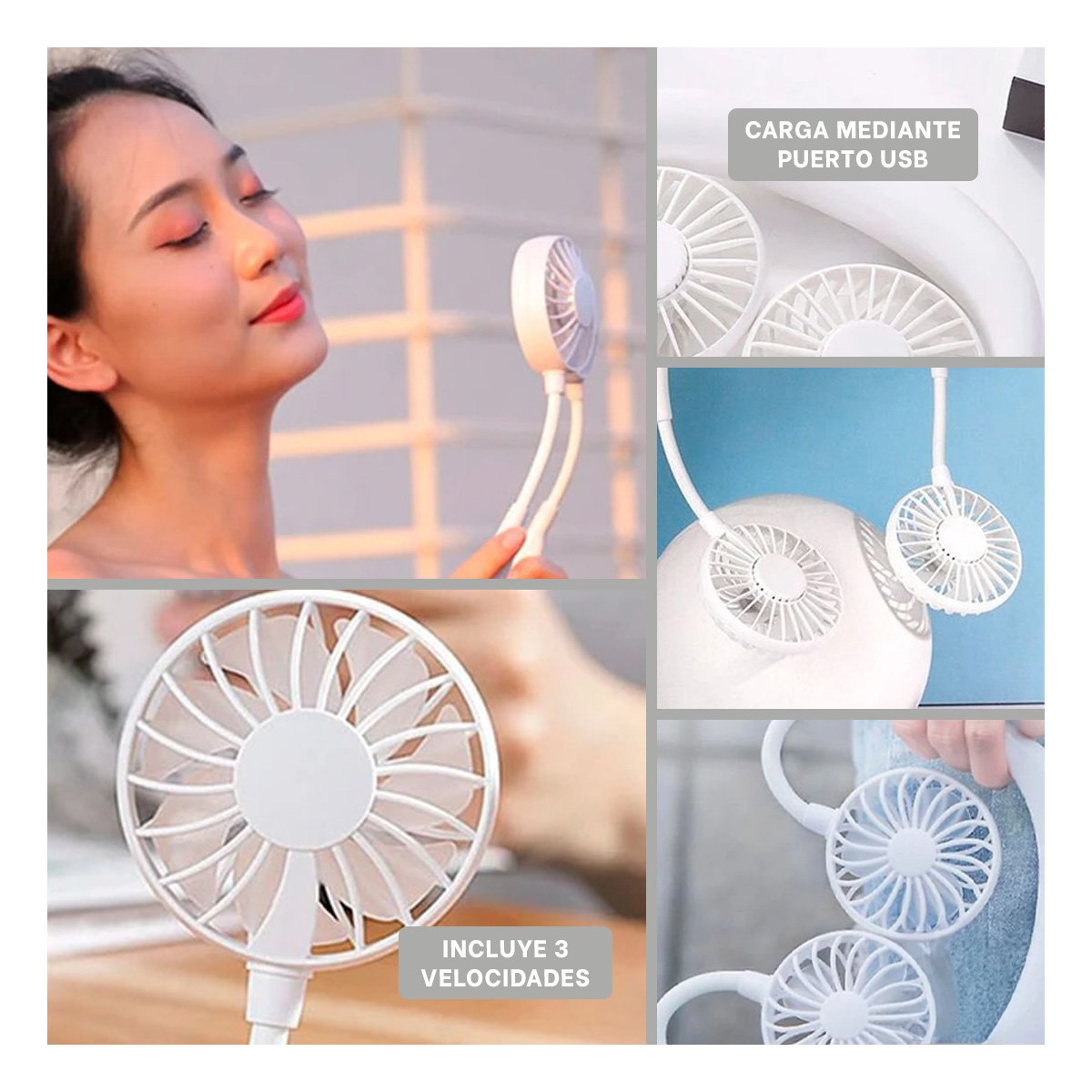 PACK4 MODULO FLEXIBLE RECARGABLE BLANCO PARA CUELLO CON AJUSTE COMODO Y+REGALO STICKER - 2