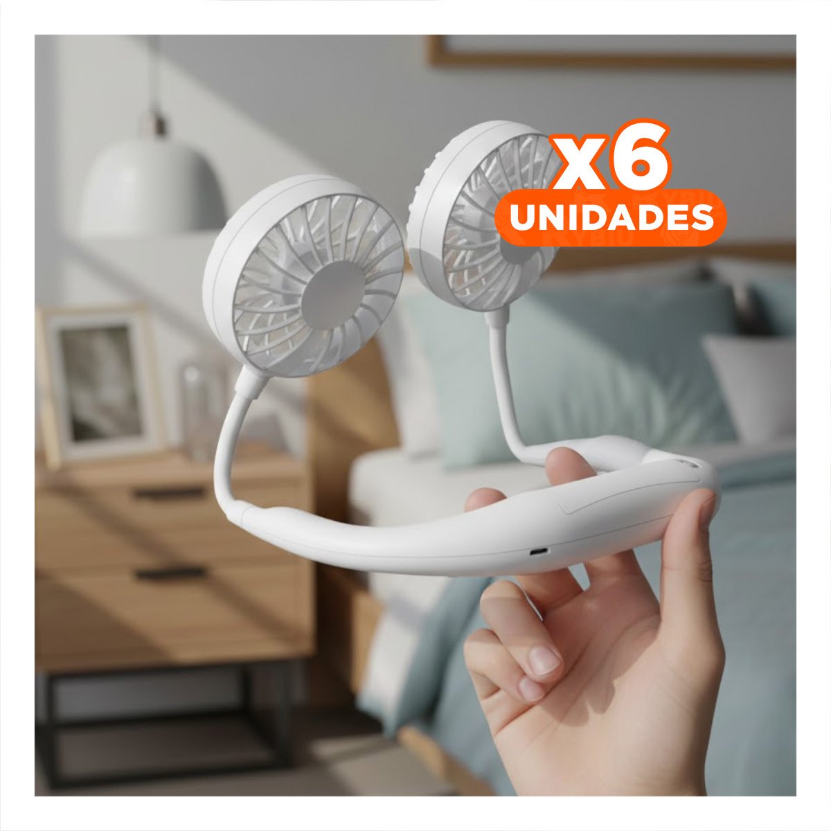 PACK6 ACCESORIO RECARGABLE PARA CUELLO FLEXIBLE BLANCO CON DISENO LIGERO Y+REGALO STICKER - 1