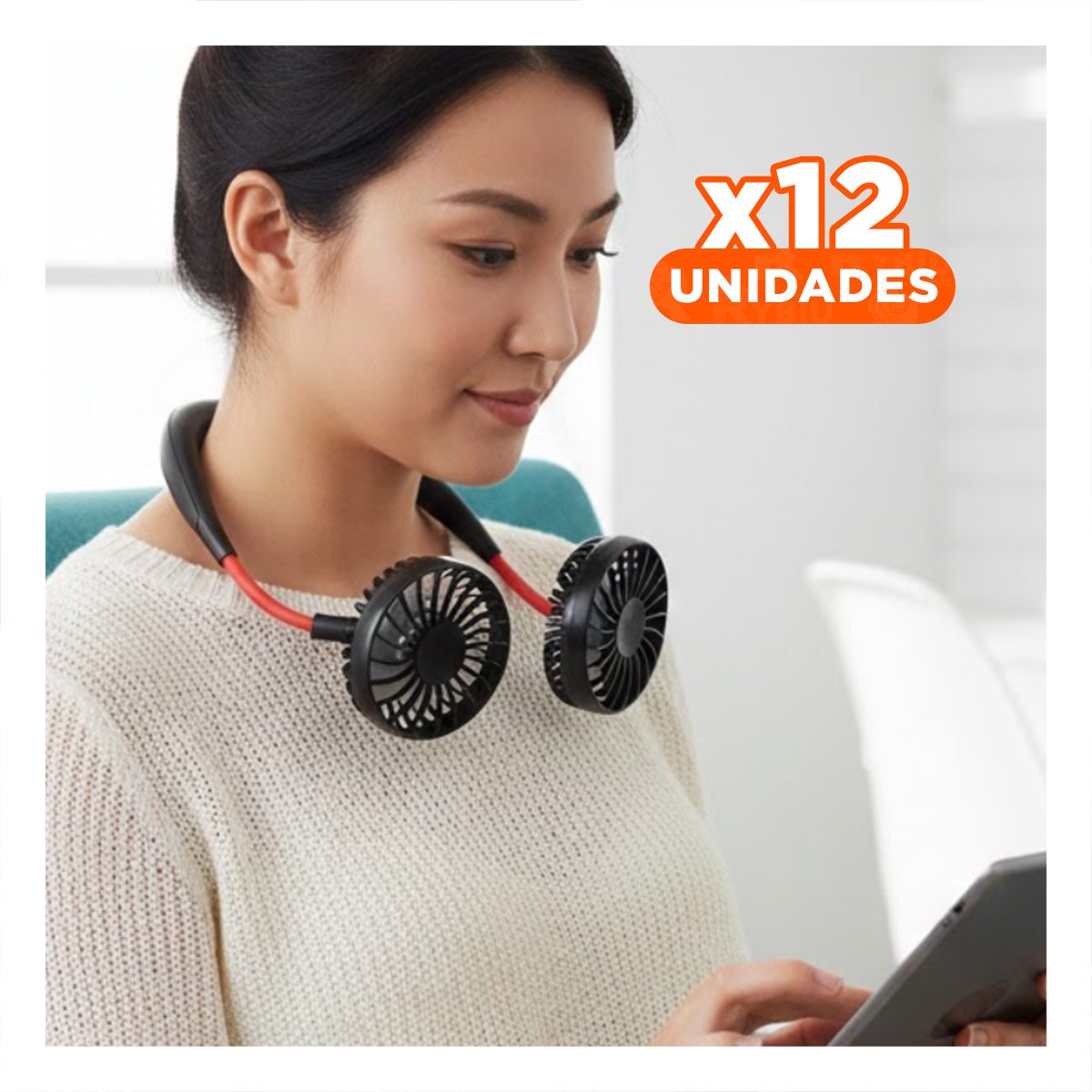 PACK12 ACCESORIO PORTATIL RECARGABLE PARA CUELLO FLEXIBLE NEGRO DIARIO - 1