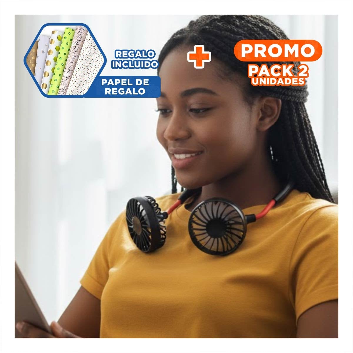 PACK2 APARATO MODERNO RECARGABLE PARA CUELLO NEGRO CON USO DIARIO Y+PAPEL REGALO - 1