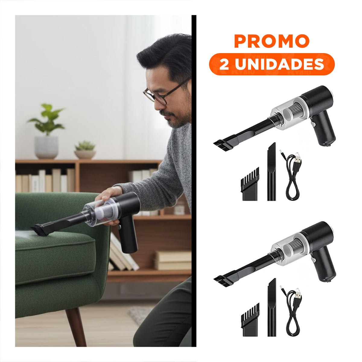PACK2 APARATO COMPACTO 3 EN 1 NEGRO PARA ESPACIOS PEQUENOS RESIDENCIALES - 1