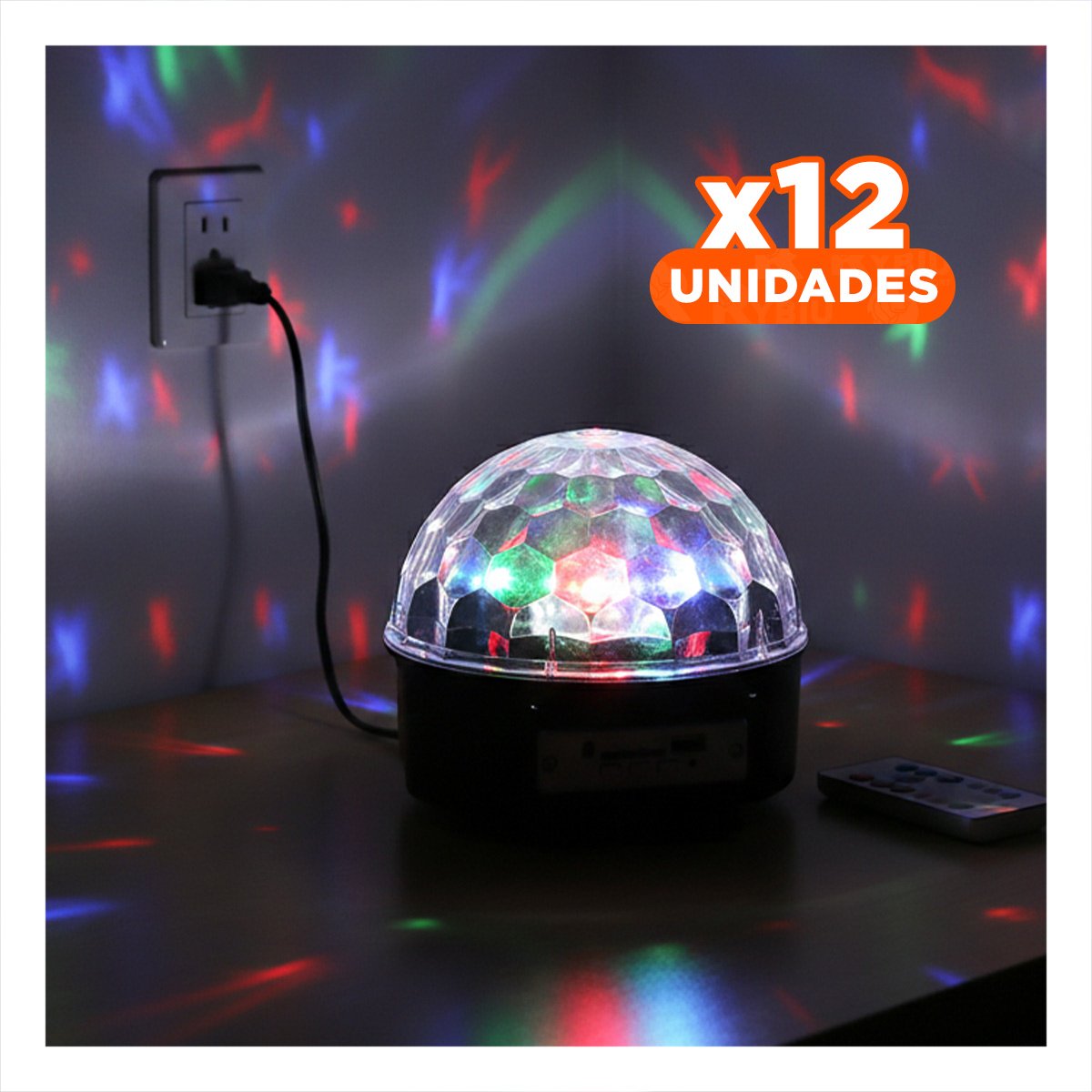 PACK12 DISPOSITIVO DE LUCES LED CON PARLANTE Y CONTROL PARA DECORACION FESTIVA CASA - 1