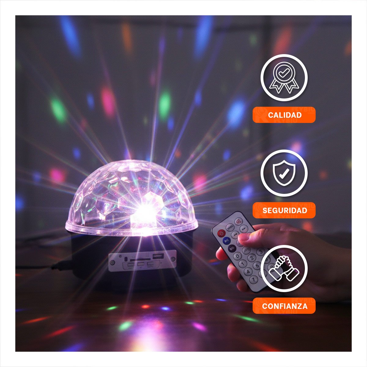 PACK12 DISPOSITIVO DE LUCES LED CON PARLANTE Y CONTROL PARA DECORACION FESTIVA CASA - 3