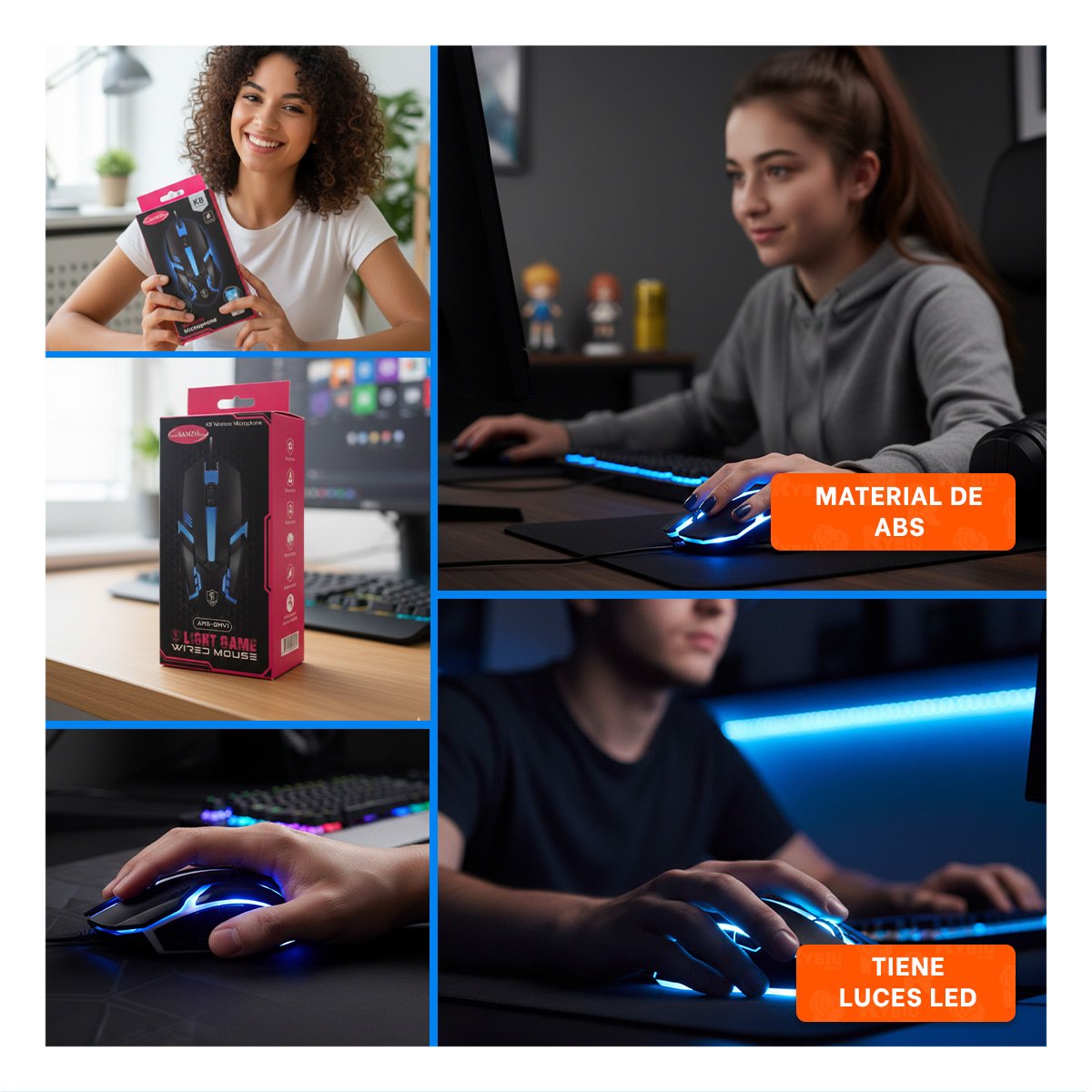 PACK2 DISPOSITIVO APUNTADOR LIGKT GAME NEGRO CON PRECISION OPTICA Y+PAPEL REGALO - 3