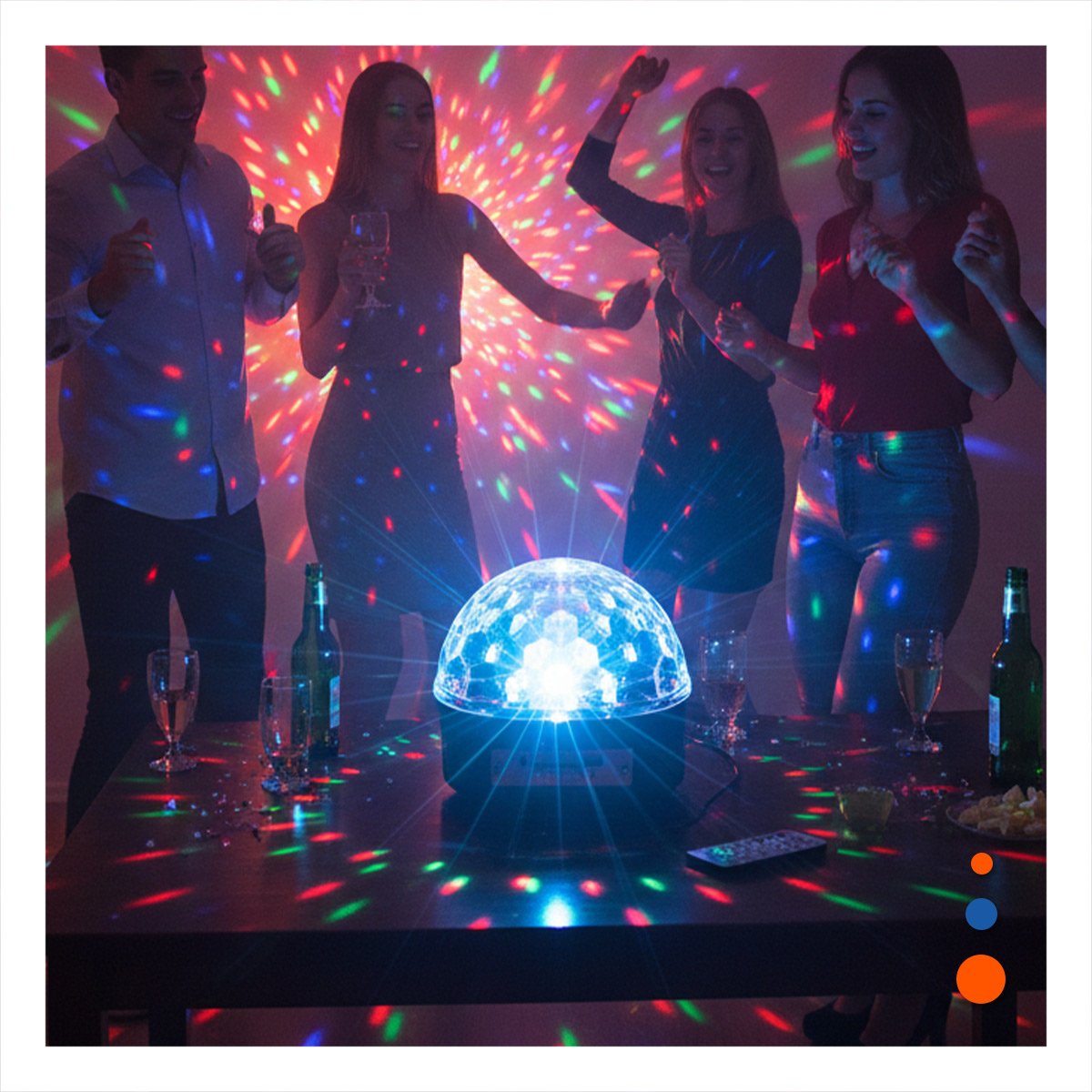 PACK4 EQUIPO DE LUCES LED CON PARLANTE Y CONTROL PARA AMBIENTE LUMINOSO Y+REGALO STICKER - 3