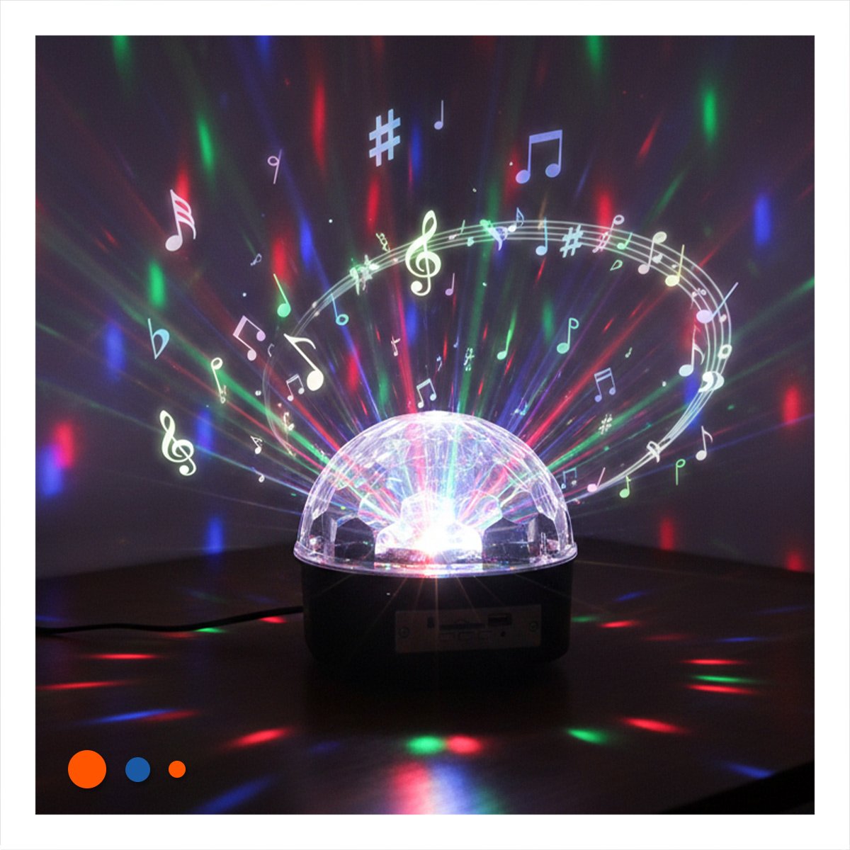 PACK4 EQUIPO DE LUCES LED CON PARLANTE Y CONTROL PARA AMBIENTE LUMINOSO Y+REGALO STICKER - 5