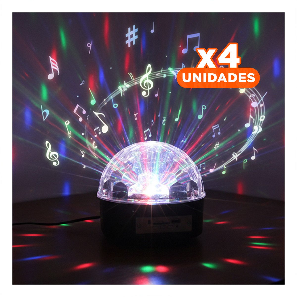 PACK4 ILUMINADOR DE LUCES LED CON PARLANTE Y CONTROL PARA AMBIENTE RELAJANTE HOGAR - 1