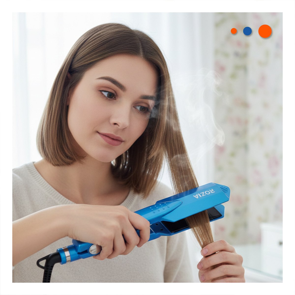 PACK6 ALISADORA DE CABELLO TURQUEZA CON TECNOLOGIA DE CALOR PARA ESTILO DIARIO Y+REGALO STICKER - 5