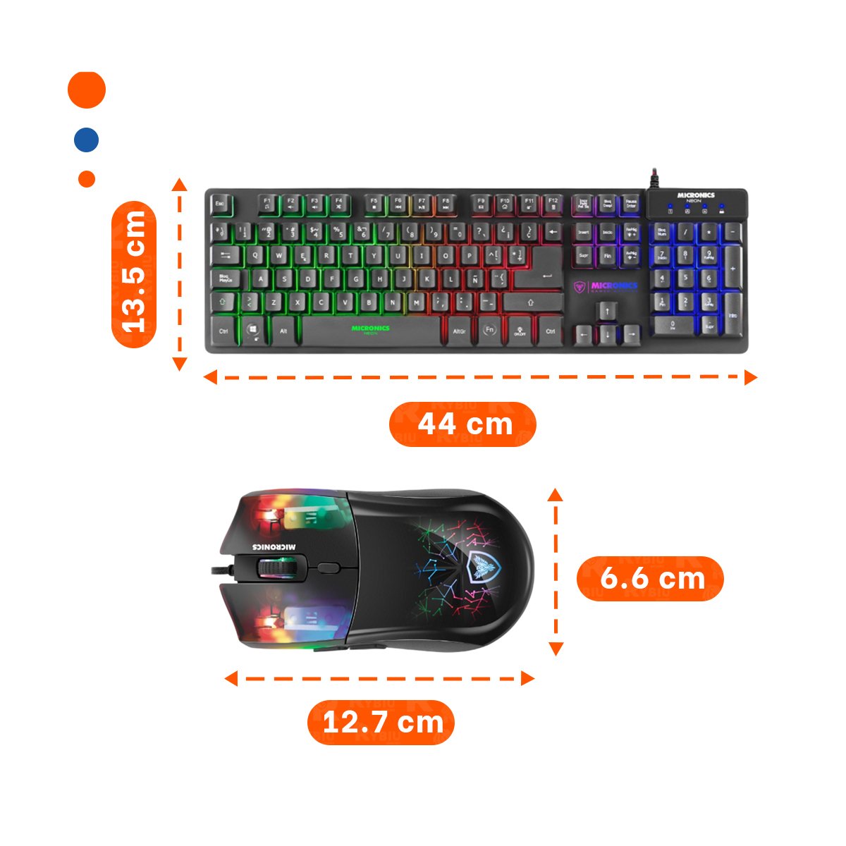 PACK4 EQUIPO GAMER MACHINE 2 NEON NEGRO CON TECLADO RGB Y MOUSE USB - 4