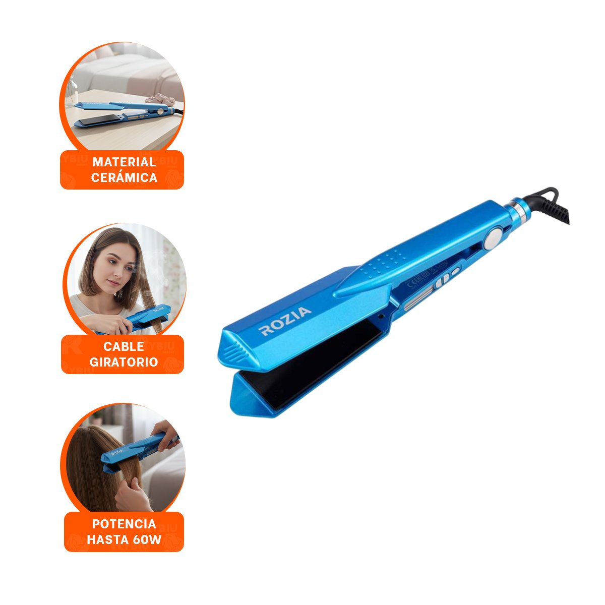 ESTILIZADOR DE CABELLO TURQUEZA CON TECNOLOGIA DE ESTILO DIARIO EN CASA - 3