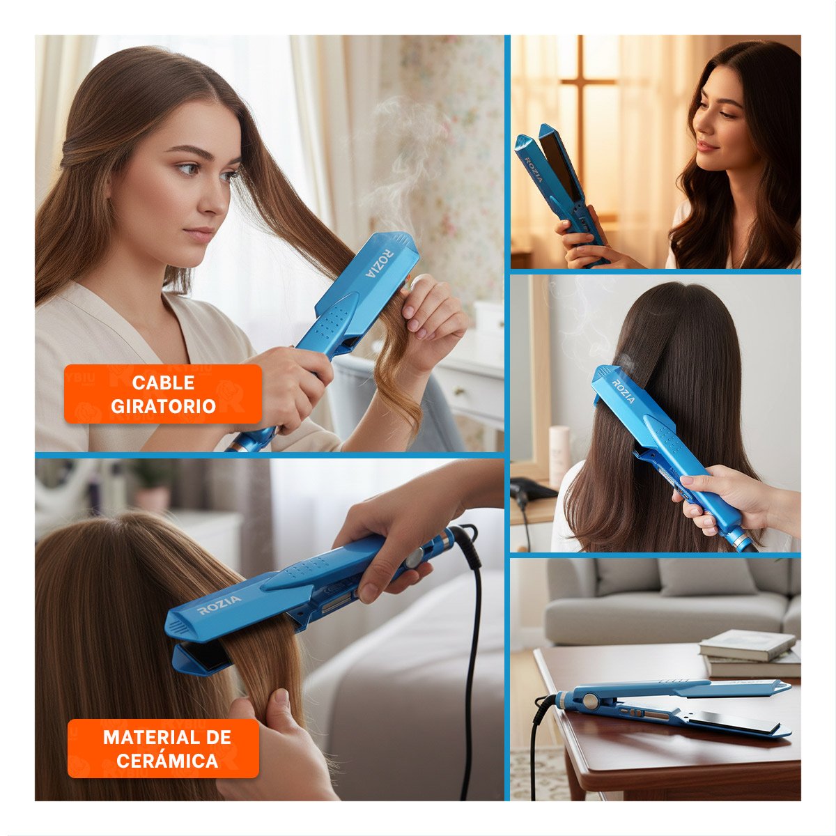 ESTILIZADOR DE CABELLO TURQUEZA CON TECNOLOGIA DE ESTILO DIARIO EN CASA - 5