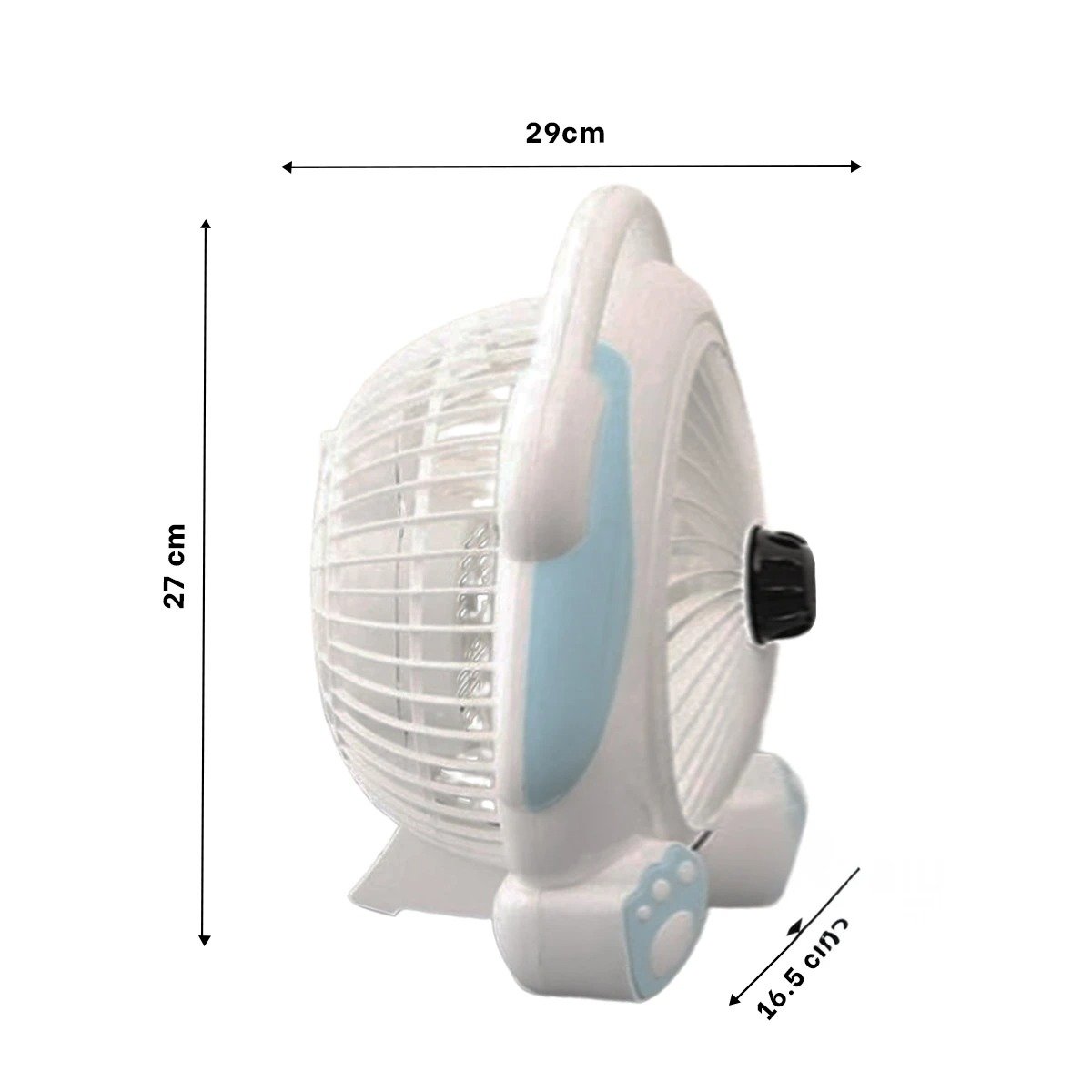 PACK6 VENTILACION RECARGABLE BLANCO CON CELESTE DE MESA PERRITO ESTABLE Y+REGALO STICKER - 4