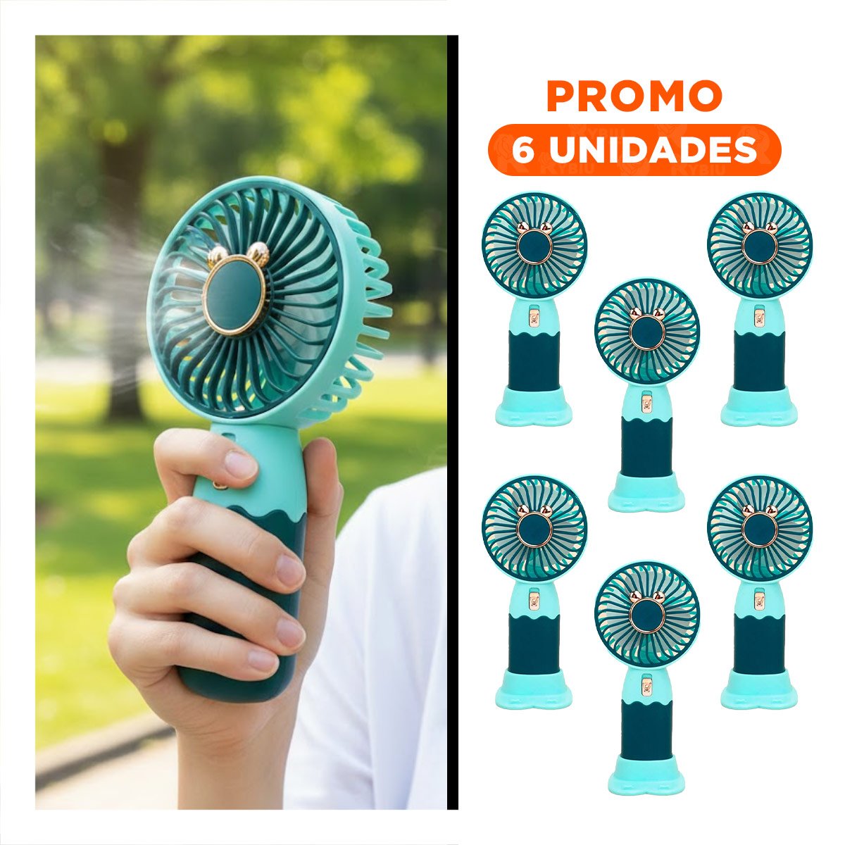 PACK6 CIRCULADOR RECARGABLE CON OREJITAS PORTATIL FACIL COMODO Y MODERNO - 1