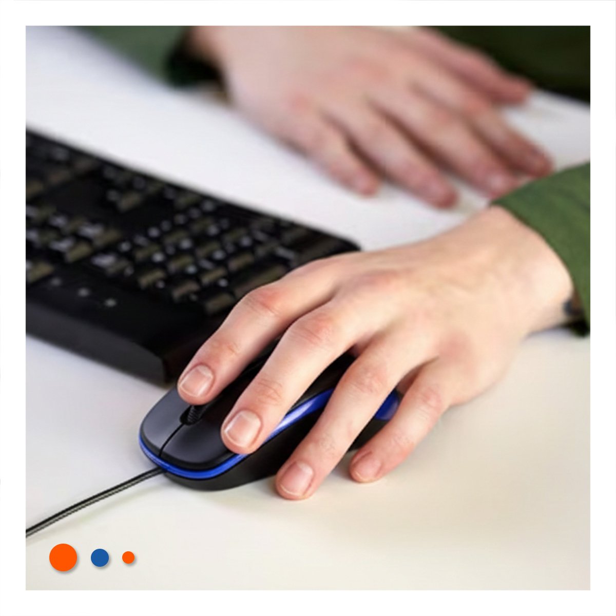 PACK12 ACCESORIO CYBERTEL AZUL Y NEGRO USB CON MOVIMIENTO PRECISO Y+REGALO STICKER - 3