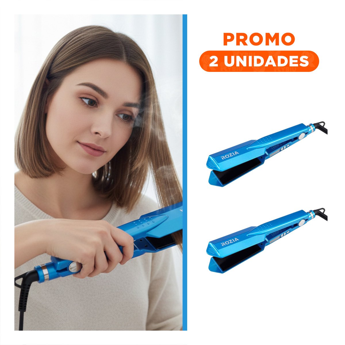 PACK2 MODELADOR DE CABELLO TURQUEZA CON PLACAS RESISTENTES PARA CABELLO - 1