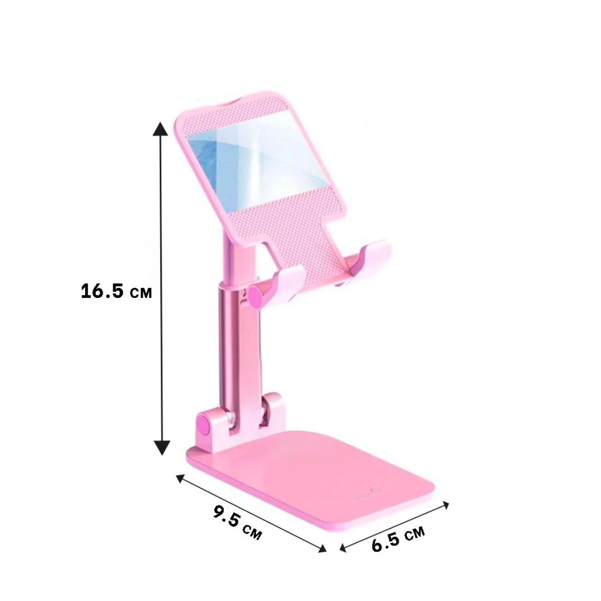 PACK12 PLATAFORMA FLEXIBLE PLEGABLE PARA CELULAR ROSADO CON ANGULO REGULABLE Y+REGALO STICKER - 4