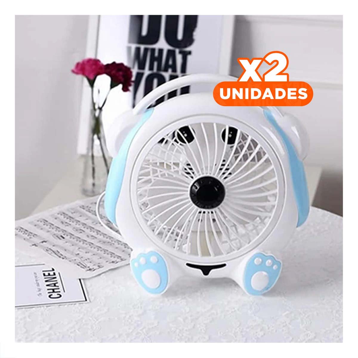 PACK2 REFRIGERADOR MINI BLANCO CON CELESTE DE MESA PERRITO PORTATIL CONFIABLE Y+REGALO STICKER - 1