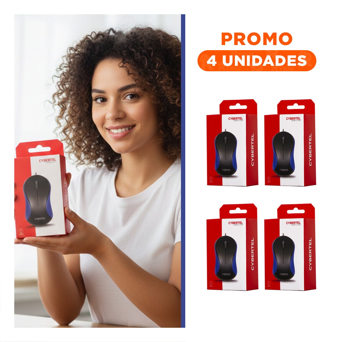 PACK4 DISPOSITIVO CYBERTEL AZUL Y NEGRO GAMER PARA USO DIARIO Y+REGALO STICKER - 1