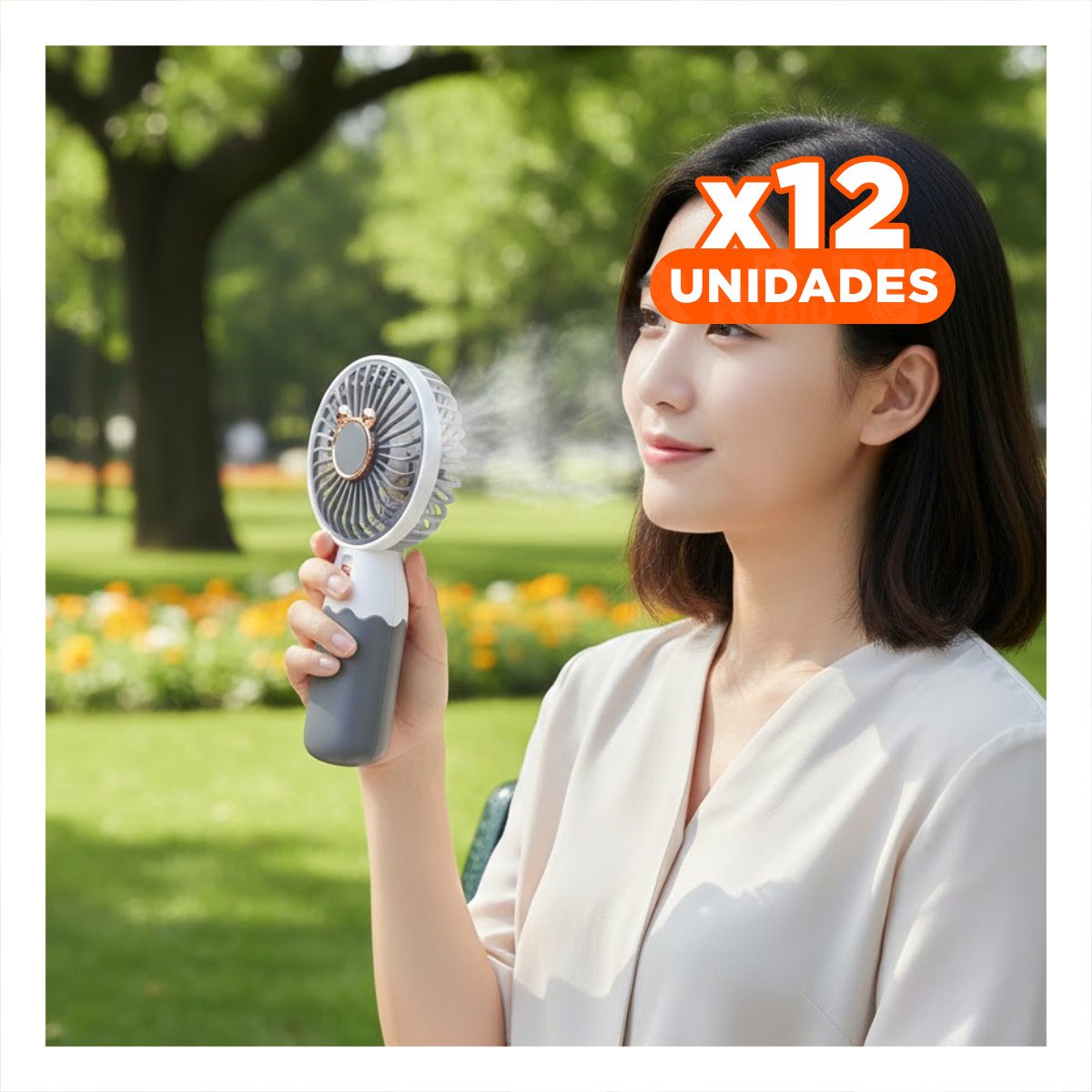 PACK12 VENTILACION RECARGABLE CON OREJITAS PORTATIL COMPACTO LIGERO Y EFICIENTE - 1