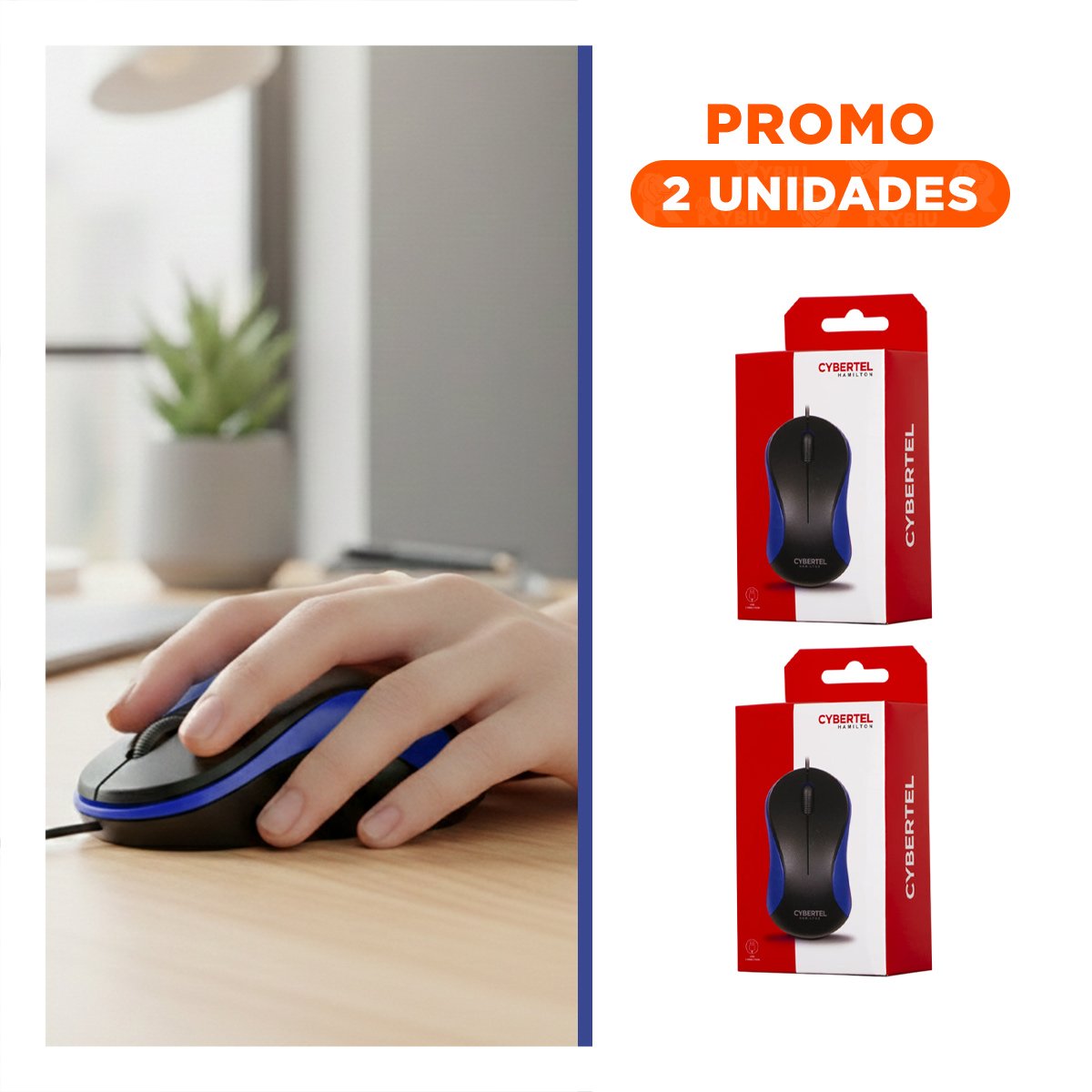 PACK2 DISPOSITIVO CYBERTEL AZUL Y NEGRO CON CONEXION USB ESTABLE - 1