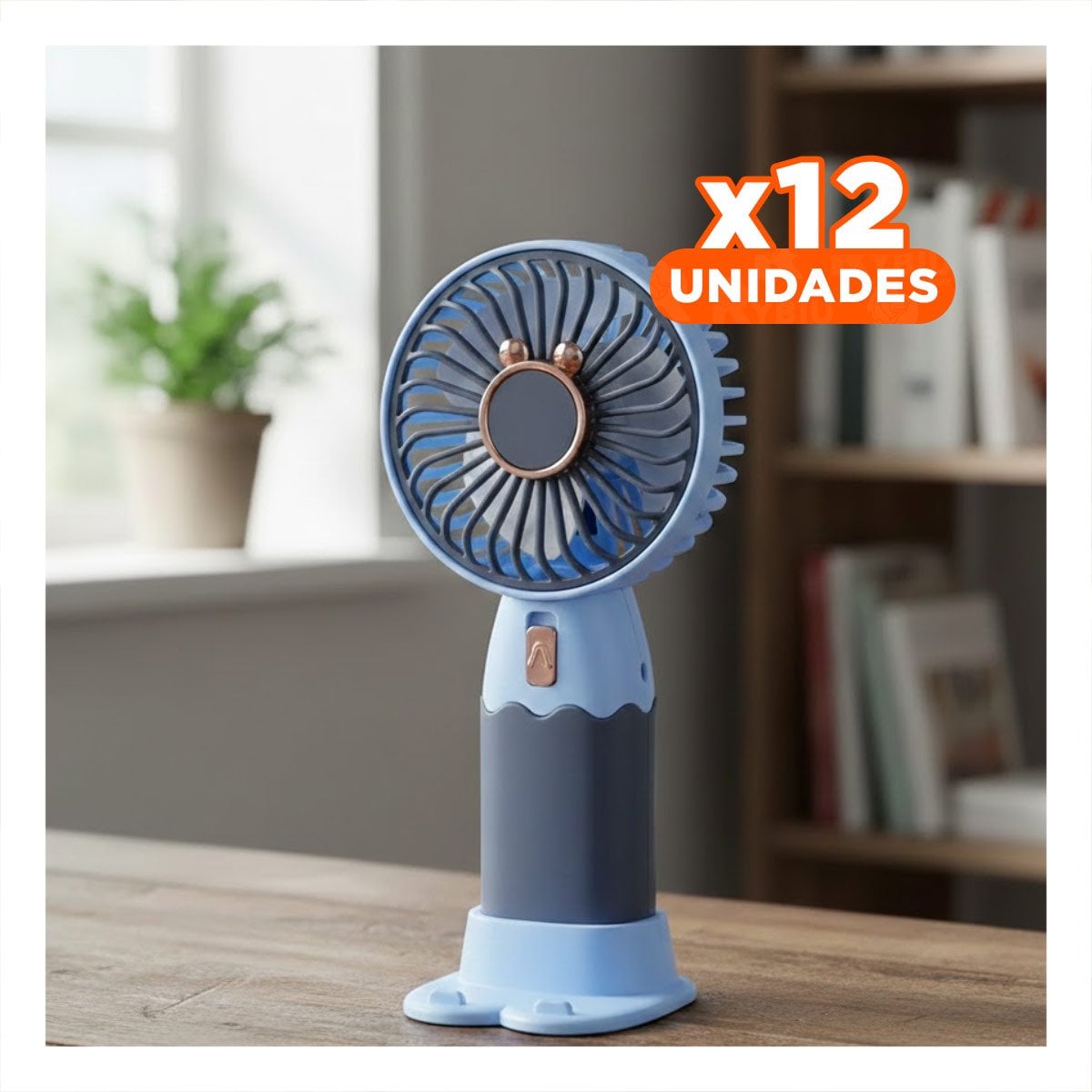 PACK12 VENTILACION RECARGABLE PORTATIL CON OREJITAS RAPIDO FIRME Y VANGUARDISTA - 1