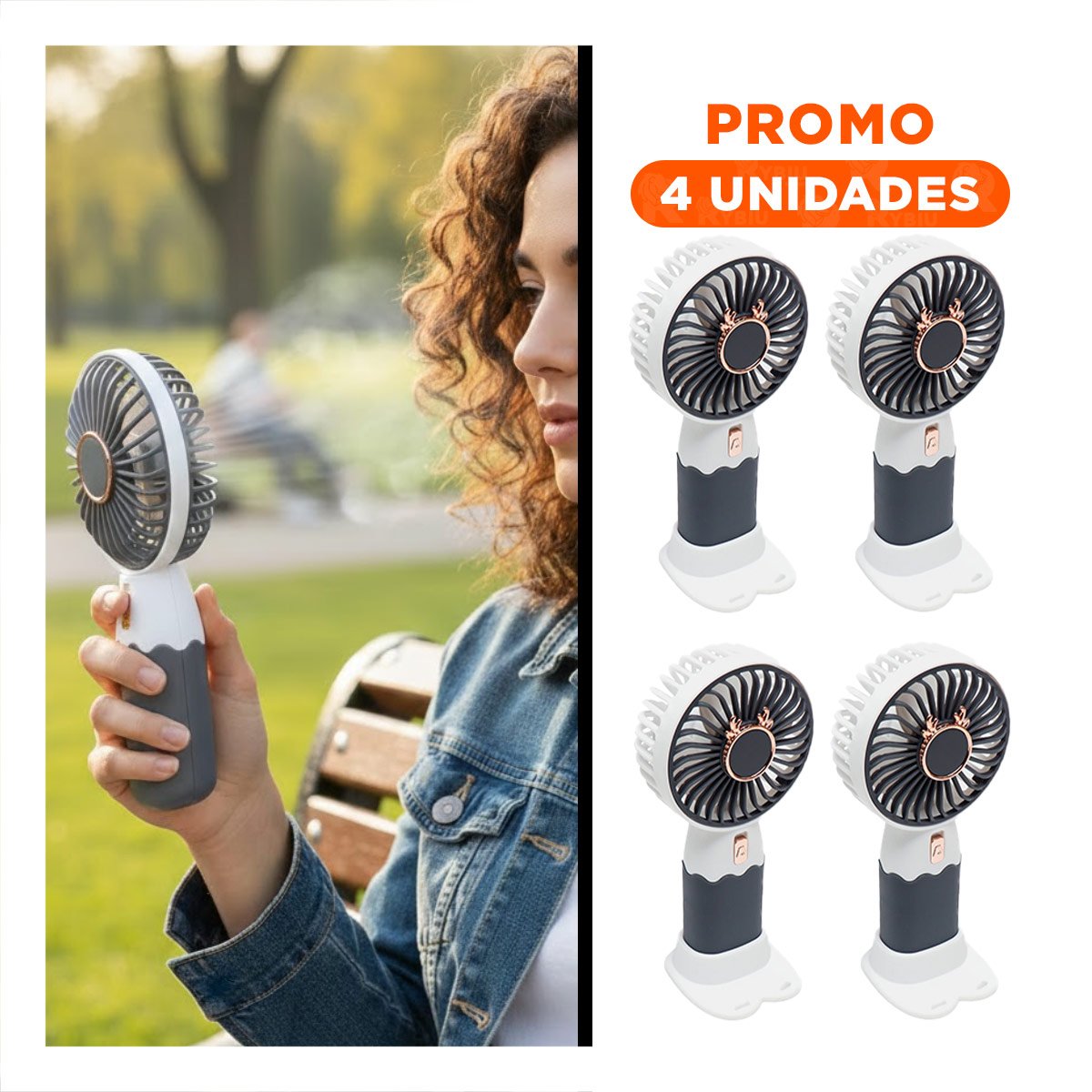 PACK4 CIRCULADOR CON OREJITAS SOLAR PORTATIL RECARGABLE RESISTENTE DURADERO Y+REGALO STICKER - 1