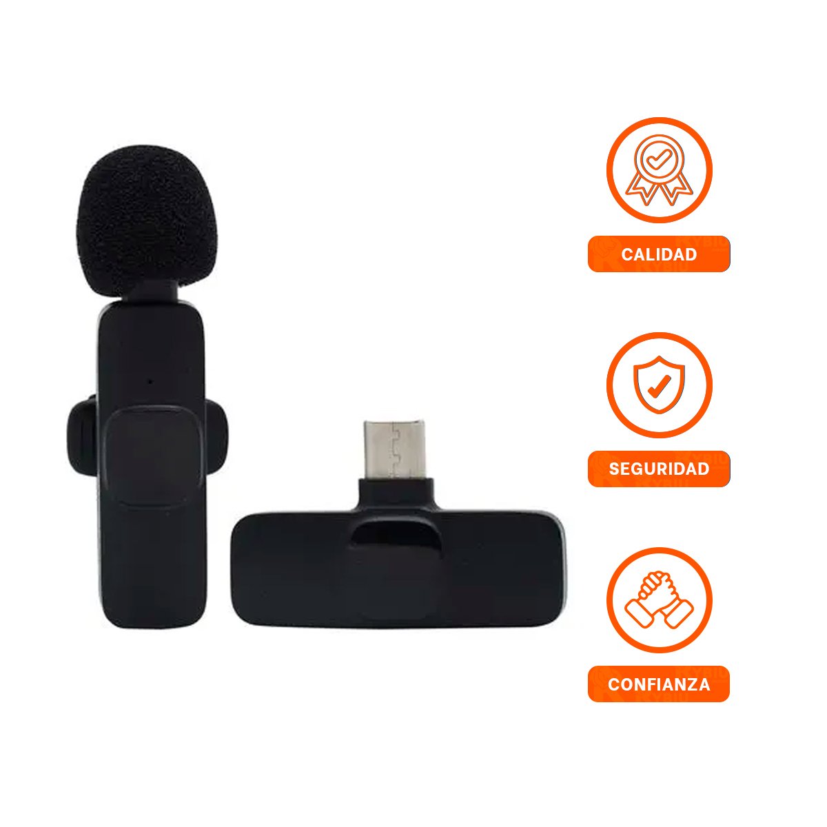 TRANSMISOR INALAMBRICO SOLAPERO NEGRO COMPACTO PARA VIDEO EN VIVO - 3
