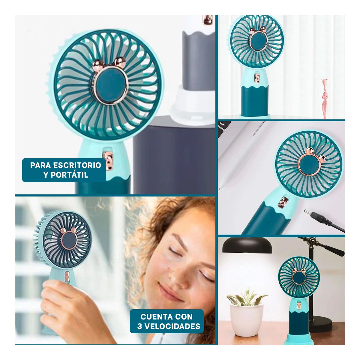PACK2 REFRIGERADOR RECARGABLE CON OREJITAS PORTATIL DURADERO MODERNO Y EFICIENTE Y+PAPEL REGALO - 3