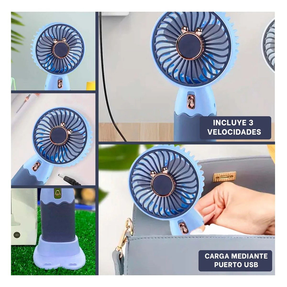 PACK2 REFRIGERADOR RECARGABLE PORTATIL CON OREJITAS VANGUARDISTA FIRME Y+PAPEL REGALO - 3