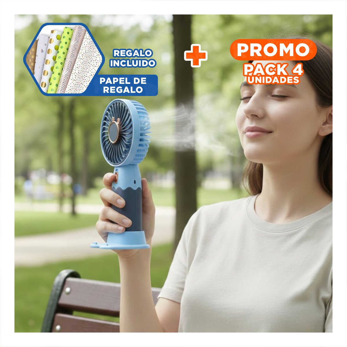 PACK4 CIRCULADOR RECARGABLE CON OREJITAS PORTATIL ROBUSTO DINAMICO Y MINIMALISTA Y+PAPEL REGALO - 1