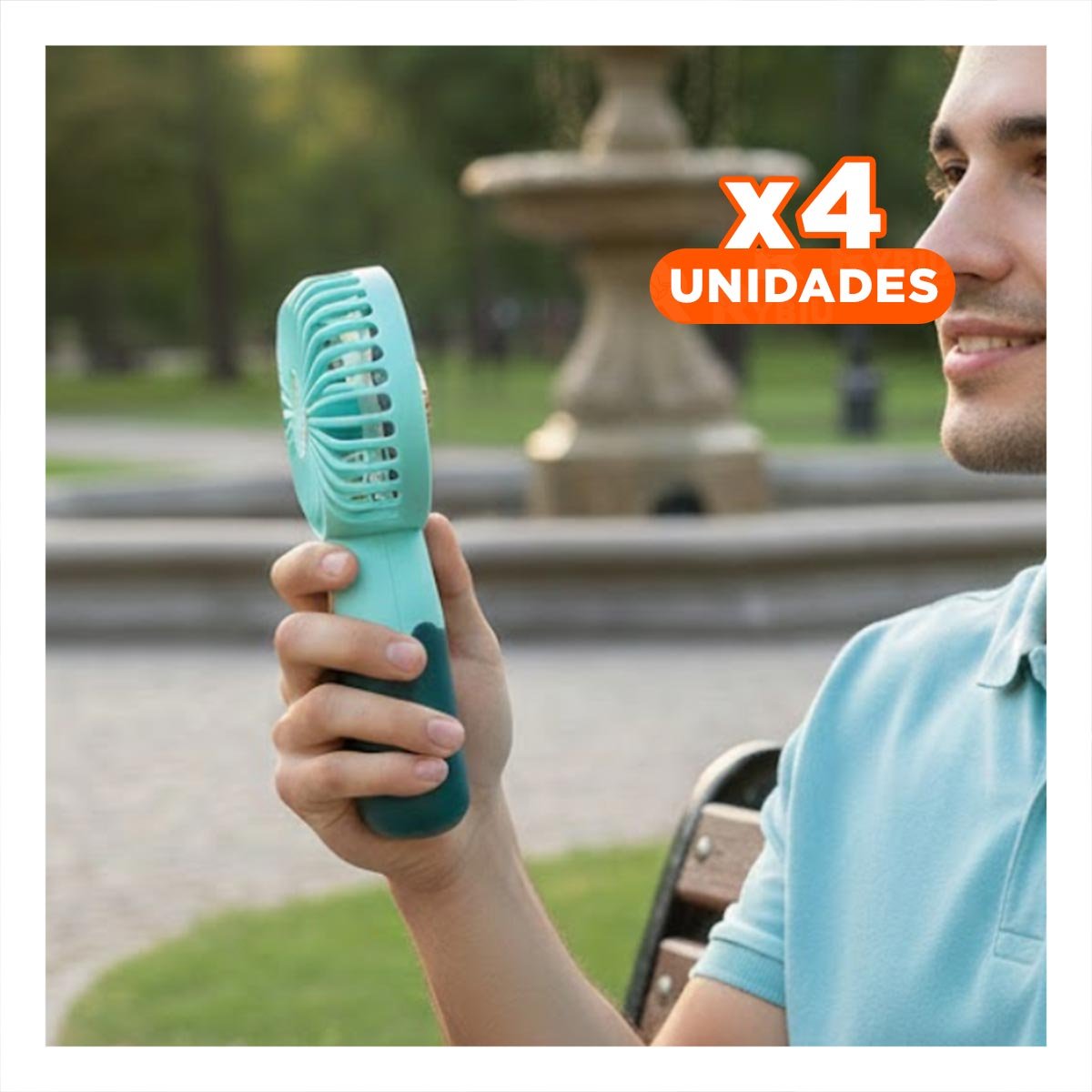 PACK4 CIRCULADOR SOLAR RECARGABLE CON OREJITAS PORTATIL MODERNO EFICIENTE Y LIGERO - 1