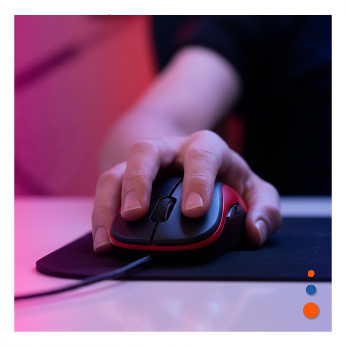 PACK6 CONTROLADOR CYBERTEL ROJO Y NEGRO GAMER CON PRECISION MEJORADA Y+PAPEL REGALO - 5